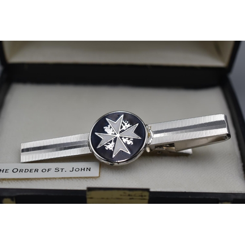 50 - Windsor Order of St John Tie Pin Complete with Presentation Box