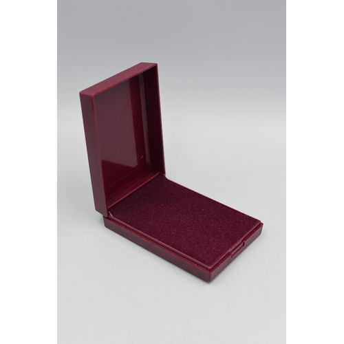 63 - Collection of 10 New Burgundy Necklace Display Boxes