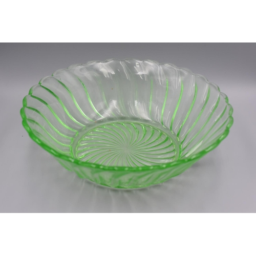 64 - Uranium Glass Bowl (8½