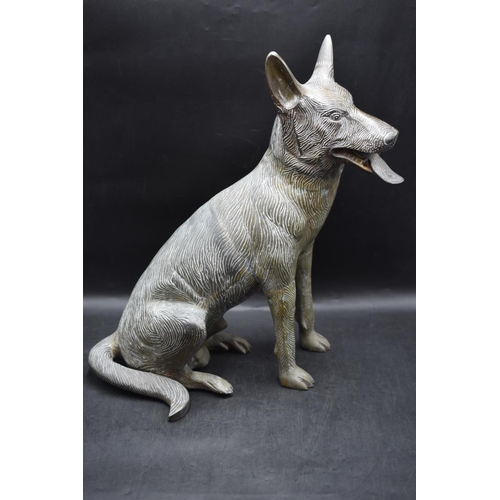 65 - Heavy Brass German Shepherd Figure (21