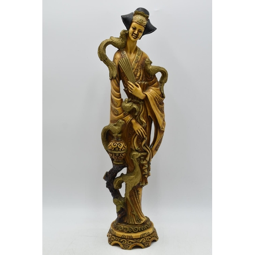 96 - Pair of Oriental resin Figures Approx. 50cm