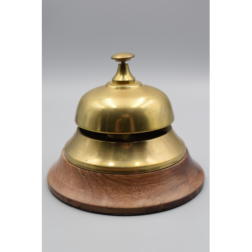 98 - Wood and Brass Counter Bell (5