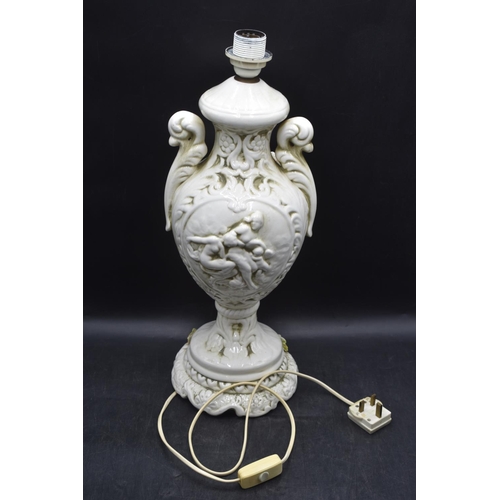 101 - Capo di Monte style Flower lamp Base approx. 20