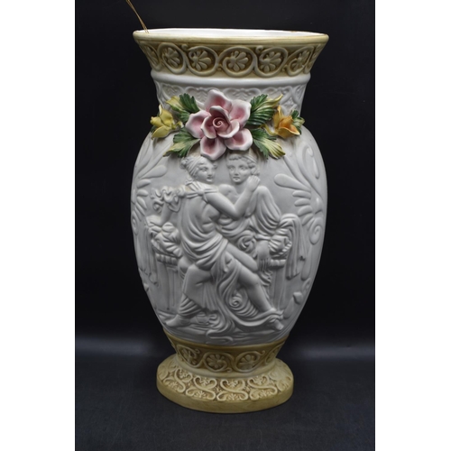 104 - Large Capodimonte Vase with Flower Decoration (18