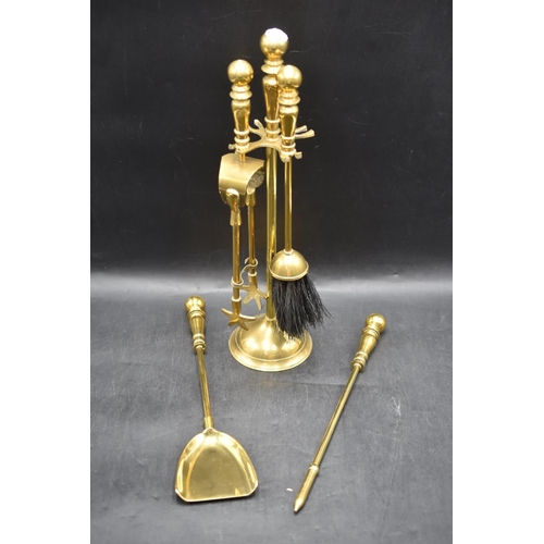 113 - Brass Fire Companion Set