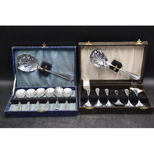 190 - Two Cased Dessert Spoon Sets