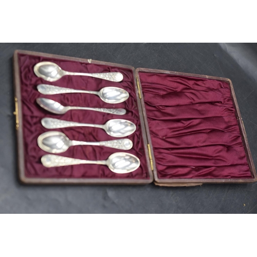 7 - Set of Silver Tea Spoons in Presentation Box