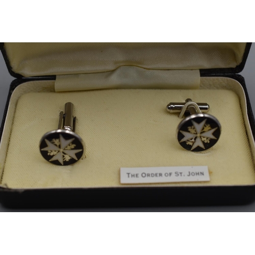 81 - Pair of Windsor The Order of St John Cufflinks with Presentation Box