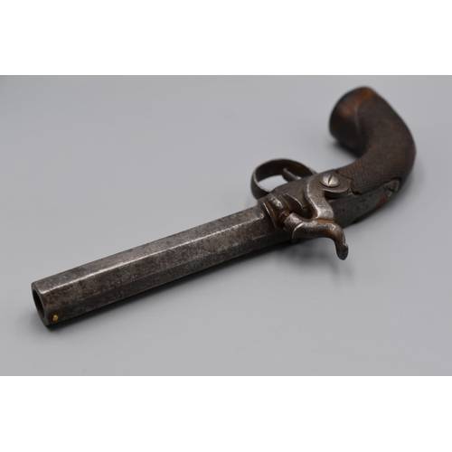 1 - Mid 19th Century British Boxlock Percussion Turn Barrel Pistol with Birmingham Proof Marks