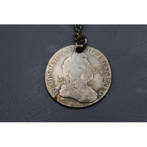 84 - George II Silver Coin (1725) on Silver Chain