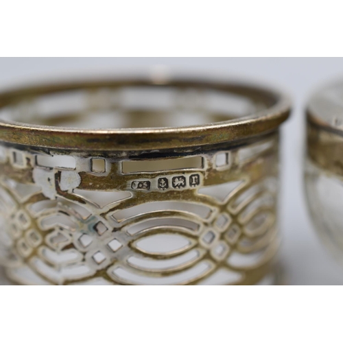 108 - Hallmarked Birmingham Silver Salt and Napkin Ring