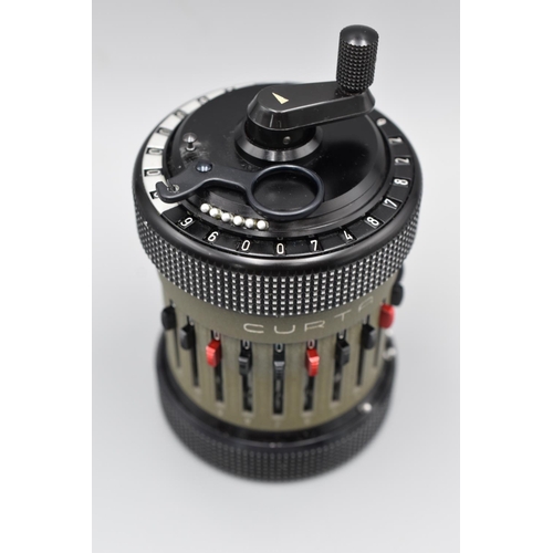 143 - Curta Type II Calculator in Original Case marked Made in Liechtenstein by Contina Ltd Mauren on the ... 