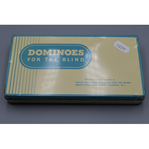 183 - A Vintage Tin of Dominoes For The Blind.