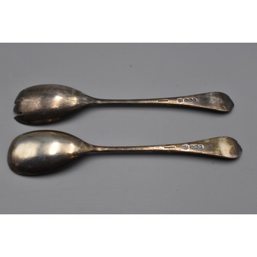 96 - Set of Hallmarked Sheffield Silver Serving Spoon's (131.5 grams)