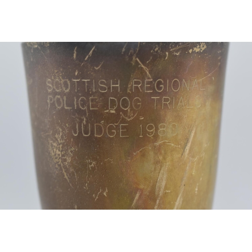 95 - Brass Goblet Inscribed.
Scottish Regional Police Dog Trials. Judge 1980.