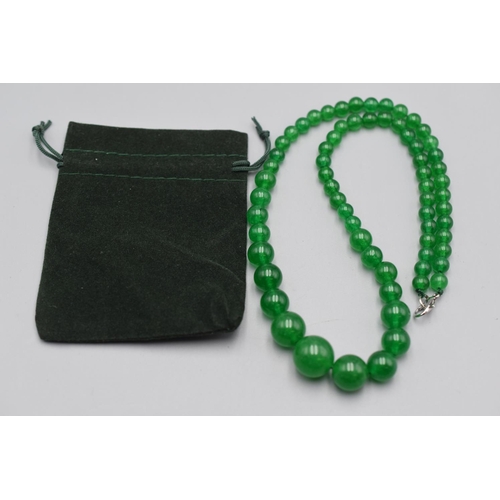 118 - Graduating Jade Necklace complete with Gift Pouch