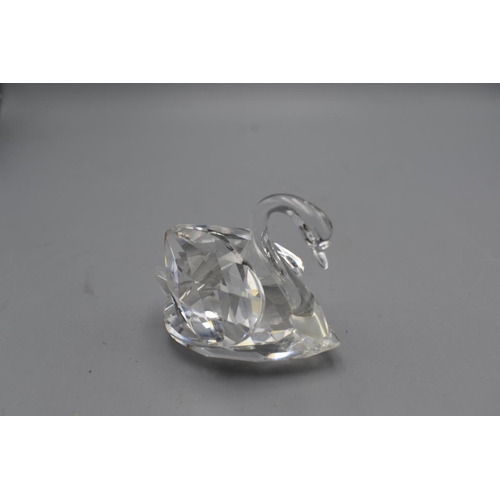 121 - 3 x Crystal Ornaments - Duck / Swan and Apple