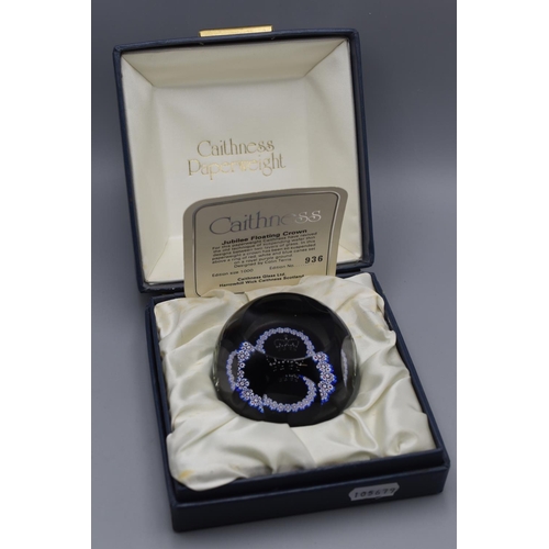 135 - Caithness Jubilee Floating Crown (Limited Edition 936 of 1000) in Original Box