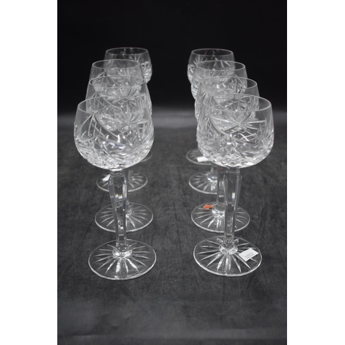 142 - Set of 8 Long Stemmed Bohemia Wine Glasses