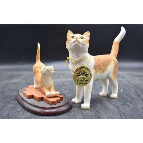 329 - Leonardo Collection Cats x 2. One standing and the other stretching out. These are sought after coll... 