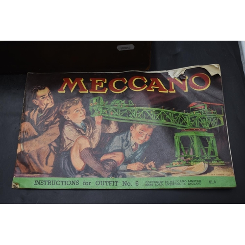 404 - Large Selection of Vintage Meccano with Original Booklets and a Selection of Metal Cigarette Tins