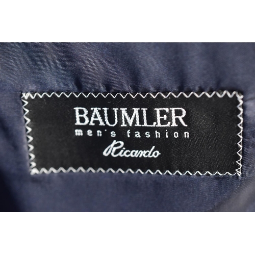 501 - Navy Blue Baumler wool and polyester men's Jacket. Approx 38