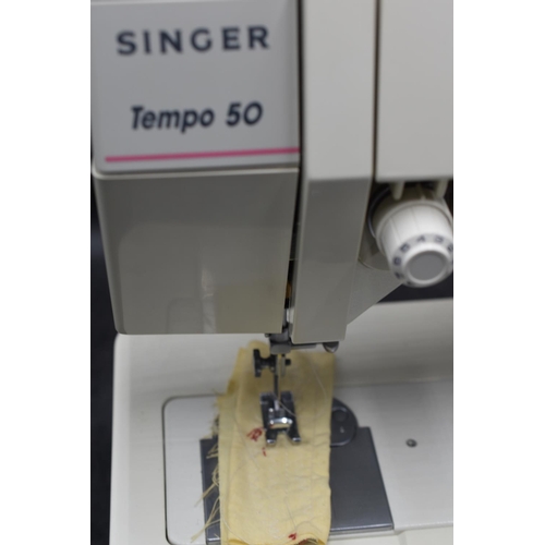 533 - Singer Sewing Machine with Foot Pedal & Accessories.