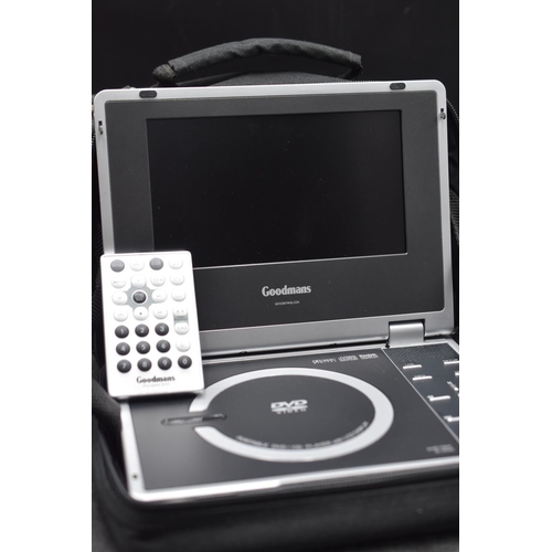 558 - Goodmans Portable DVD Player & Remote