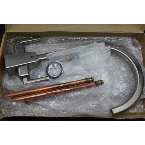 570 - Maya Brushed Chrome Mixer Tap in Original Box with Fittings