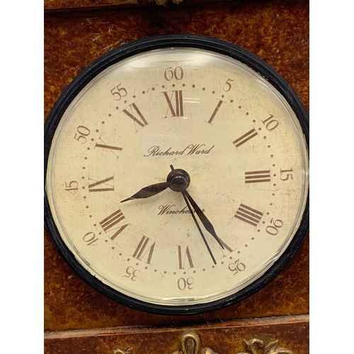 220 - Richard Ward Winchester Classical Mantle Clock (Approx 11