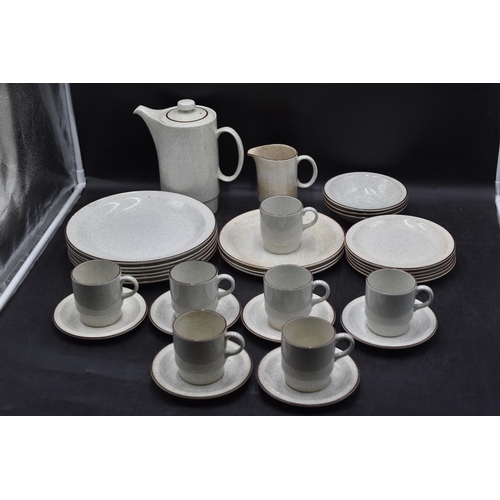 227 - Poole 32 Piece Dinner Service Tea Pot, Milk Jug