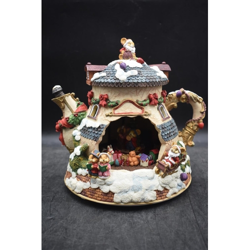 233 - Christmas Musical Tea Pot