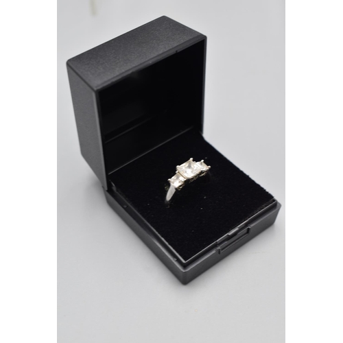 16 - Hallmarked Birmingham 950 Platinum Ring (Size P) Complete with Presentation Box