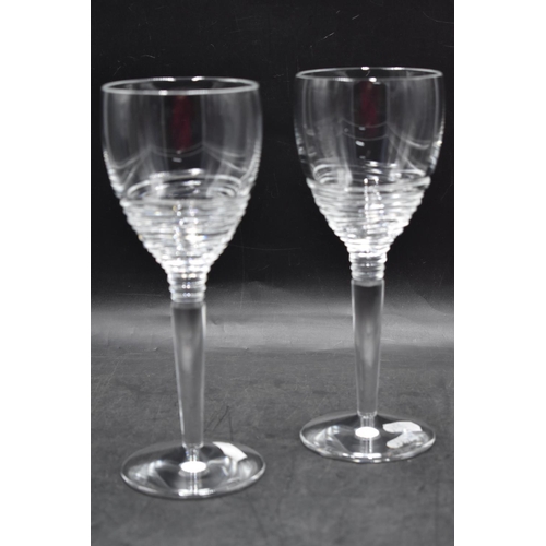 162 - Pair of Jasper Conran Stuart Crystal Red Wine Glasses (9