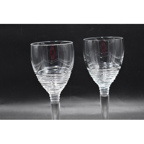 162 - Pair of Jasper Conran Stuart Crystal Red Wine Glasses (9