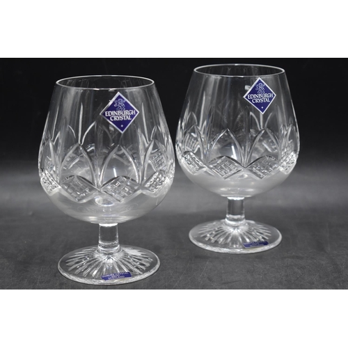 163 - Pair of Edinburgh Crystal Brandy Glasses