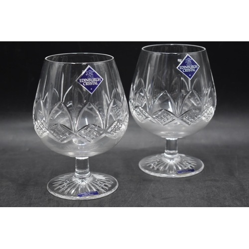 163 - Pair of Edinburgh Crystal Brandy Glasses