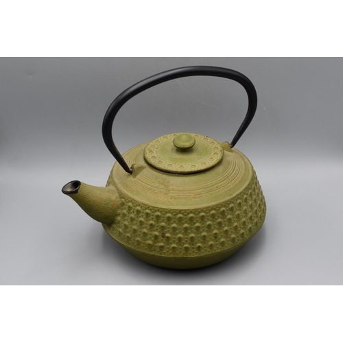 173 - Chinese Cast Iron and Ceramic Teapot with Tea Infuser