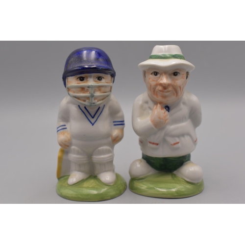 180 - HP Sauce Cricket Themed Salt and Pepper Set