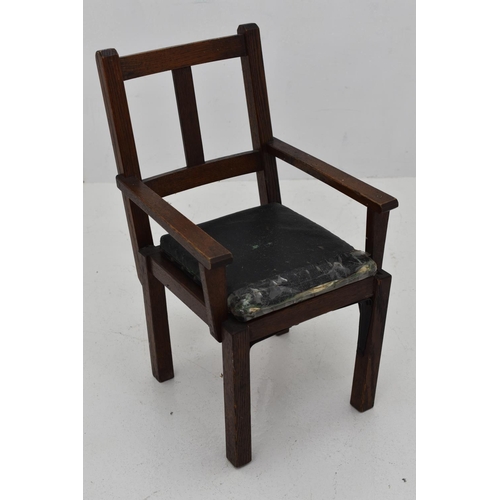 248 - Handmade Child's Potty Chair with Faux Leather Seat