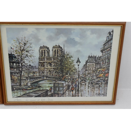 250 - Three Jacques Chardon Framed and Glazed Prints depicting Parisian Scenes (17