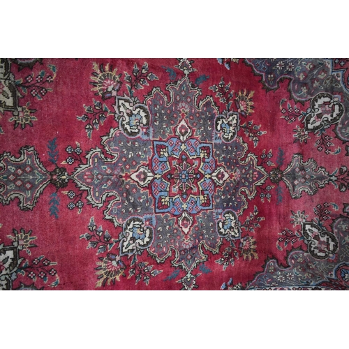 255 - Persian Tabriz Carpet Multicoloured Grand Floral Pattern 290cm x 202cm (this rug has been shortened ... 