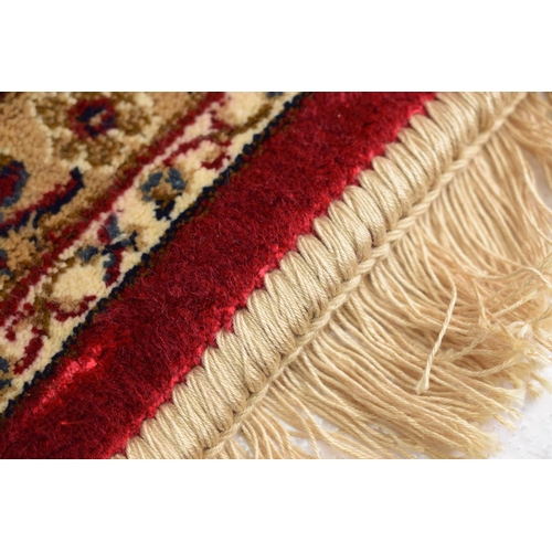 256 - Red Grand Cashmere Rug Medallion Design 240cm x 160cm