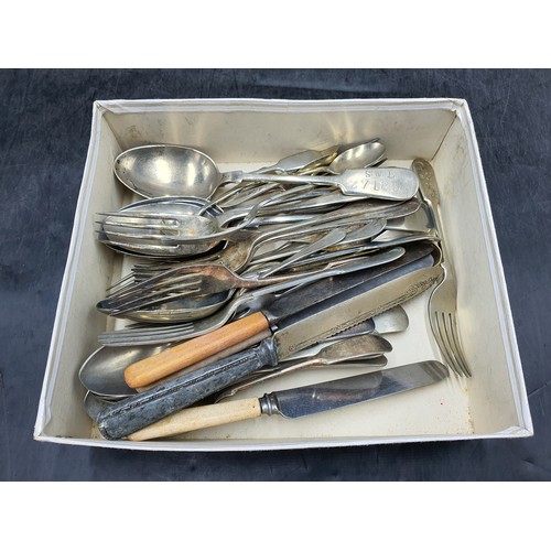 274 - Selection of Mainly Plated Cutlery Includes Walker and Hall, Apostle Spoons and Other