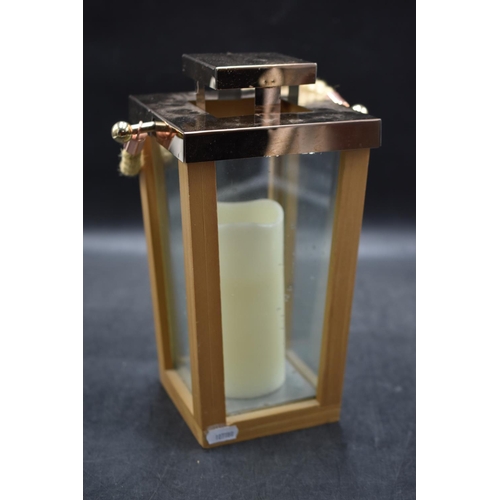 279 - Contemporary Storm Lantern with Candle (12