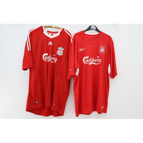 5 - Two Liverpool Football Club Shirts XL No 9 Cisse and No 8 Gerrard , Reebok and Adidas Respectively.