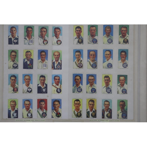 33 - Set of Players Cigarette Cards depicting both the England and Australian Test Teams in 1938 displaye... 