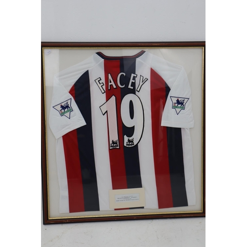 47 - Framed and Glazed Bolton Wanderers Shirt worn by Delroy Facey. approx 30inch x 32inch