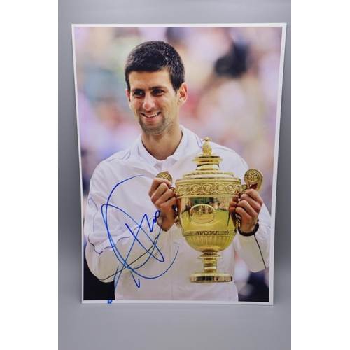 54 - Novak Djokovic Signed Picture with Original Purchase Reciept