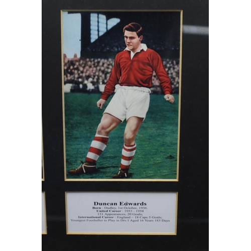 56 - Framed and Glazed Magnificent 7's In Manchester United Squad including Bobby Charlton, Wayne Rooney,... 